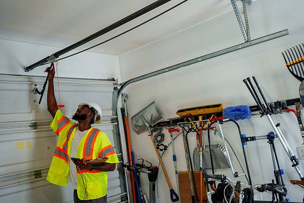 Professional Garage Door technician working in Albany, IN